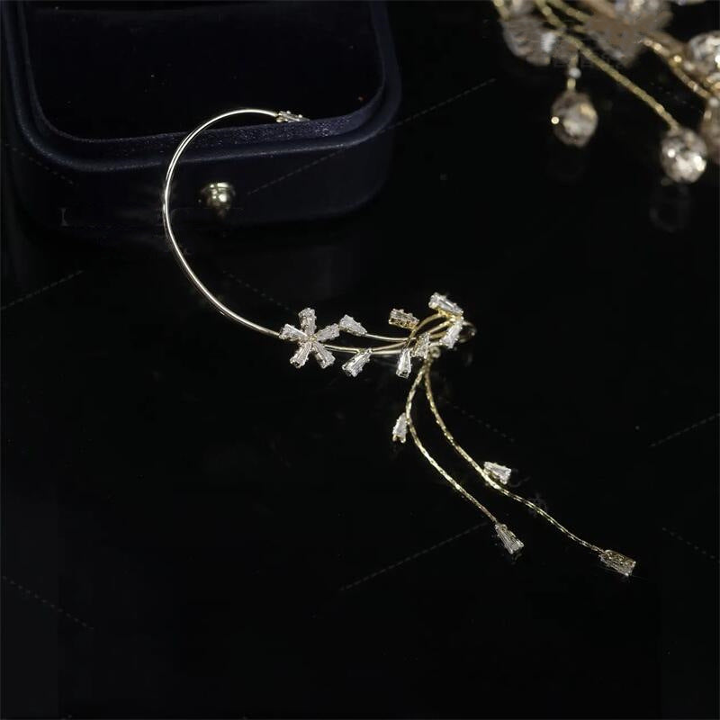 1 Piece Shiny Butterfly Alloy Plating Rhinestones Women's Ear Clips