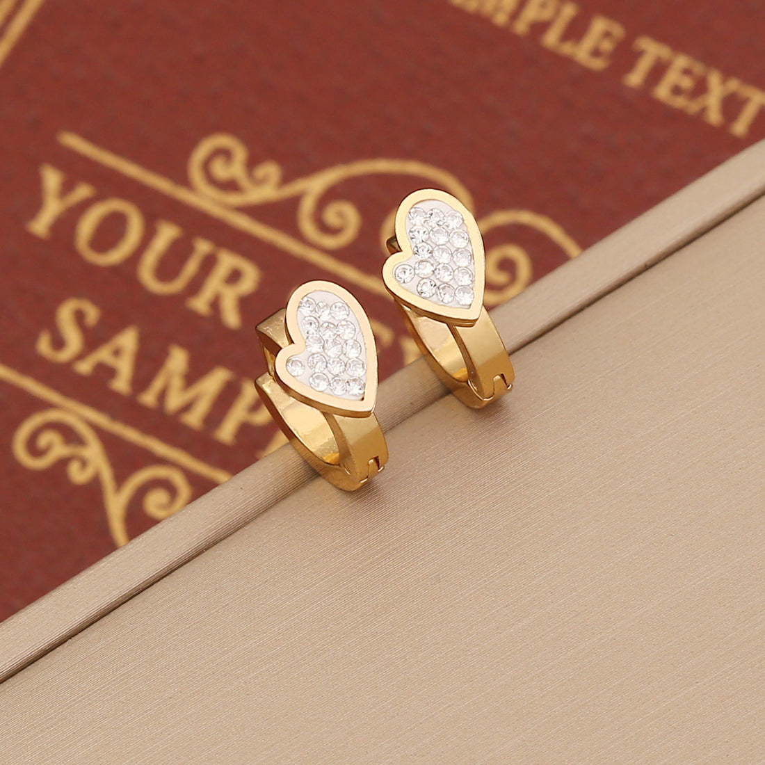 1 Pair Fashion Butterfly Stainless Steel Plating Zircon Earrings