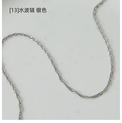 Fashion Geometric Titanium Steel Chain Necklace