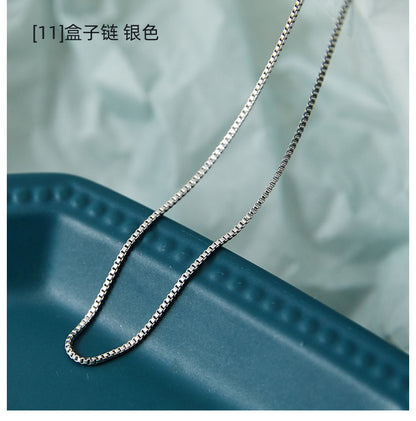 Fashion Geometric Titanium Steel Chain Necklace