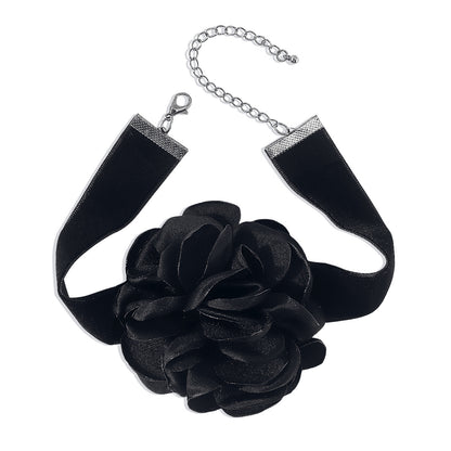 Lady Flower Petal Cloth Women's Choker