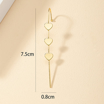 1 Piece Fashion Heart Shape Alloy Women's Earrings