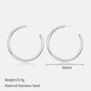 1 Pair Simple Style Solid Color Stainless Steel Plating Earrings