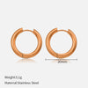 1 Pair Simple Style Solid Color Stainless Steel Plating Earrings