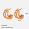 1 Pair Simple Style Solid Color Stainless Steel Plating Earrings