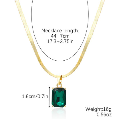 Simple Style Heart Shape Artificial Crystal Alloy Plating Inlay Artificial Gemstones Women's Pendant Necklace