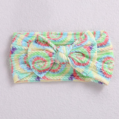 Fashion Flower Bow Knot Watermelon Nylon Printing Hair Band 1 Piece