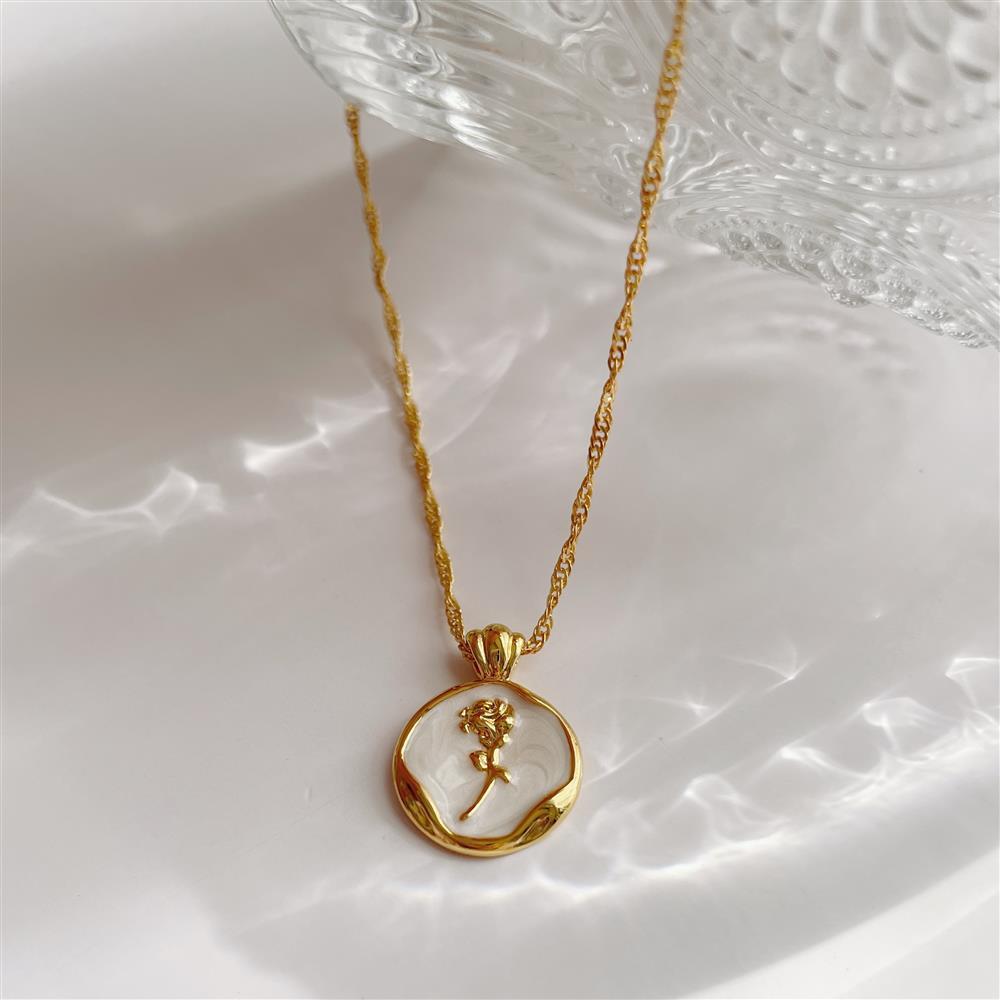 Fashion Flower Copper Plating Pendant Necklace 1 Piece