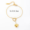 1 Piece Fashion Heart Shape Stainless Steel Plating Bracelets