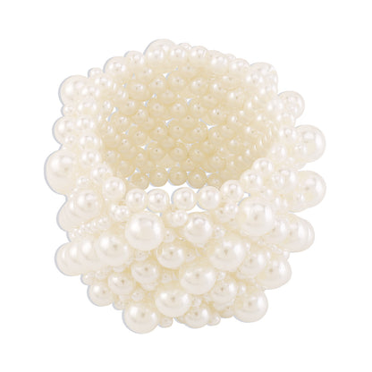 1 Piece Fashion Solid Color Imitation Pearl Beaded Women's Bangle