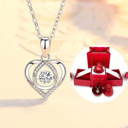 Fashion Heart Shape Alloy Plating Zircon Women's Pendant Necklace