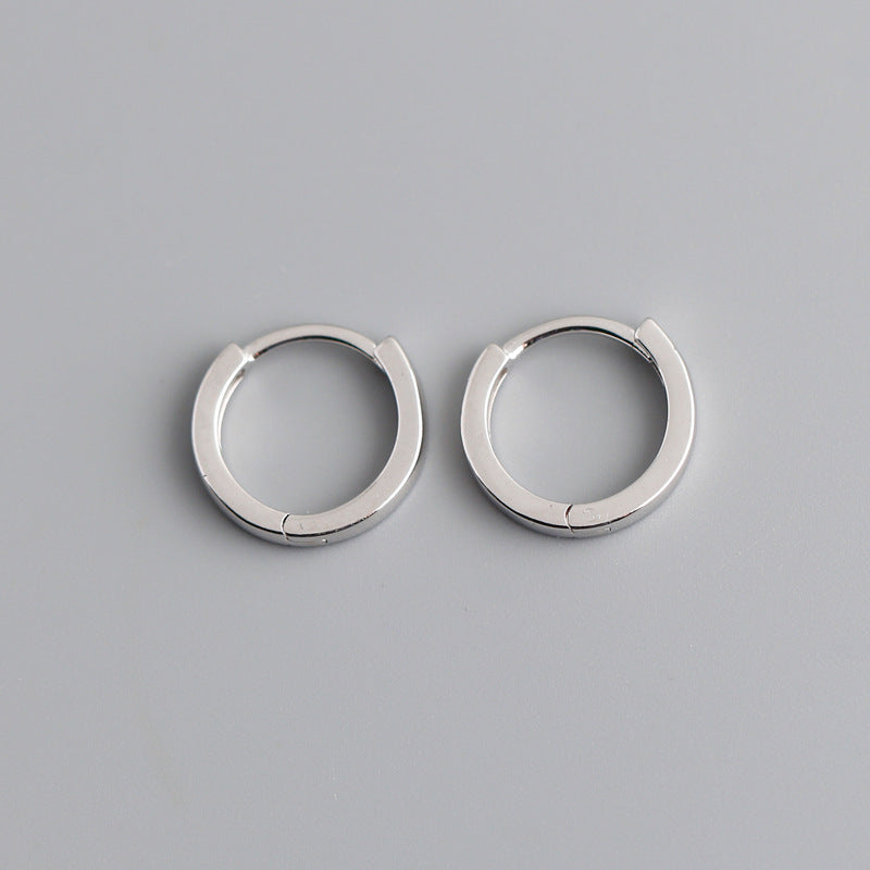 1 Pair Fashion Circle Sterling Silver Handmade Earrings