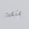 1 Pair Fashion Butterfly Sterling Silver Ear Studs