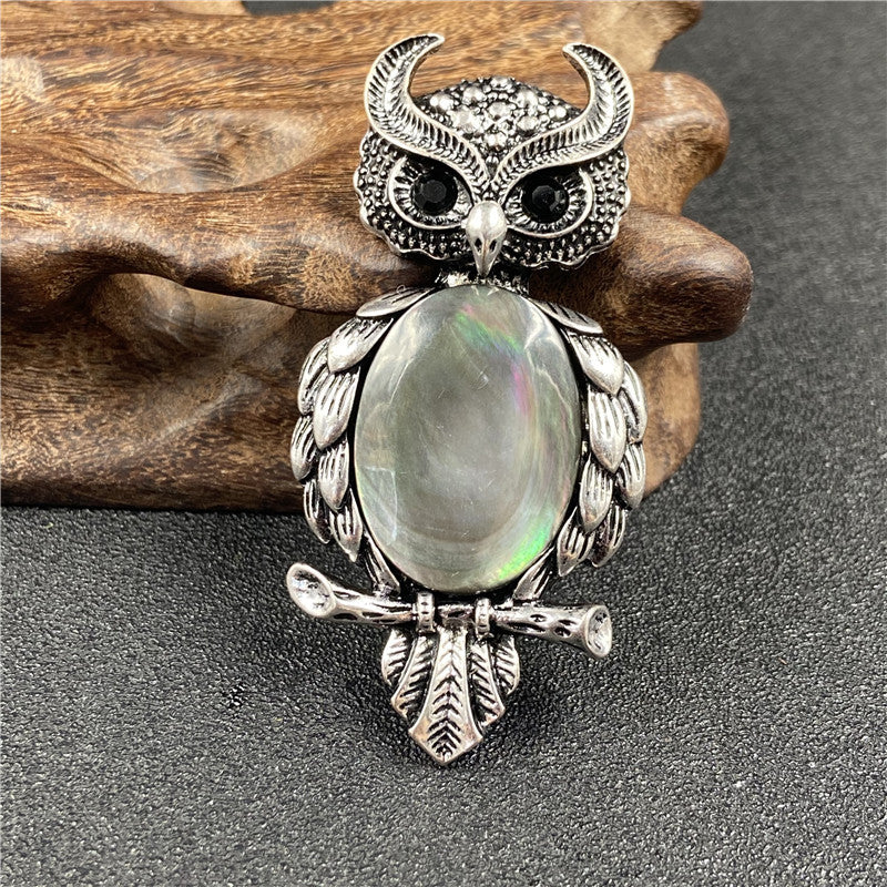 1 Piece Simple Style Owl Gem Plating Natural Stone Necklace