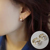 1 Pair Casual Retro Geometric Copper Plating Inlay Artificial Pearls Earrings