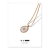 Elegant Geometric Copper Plating Shell Zircon Pendant Necklace