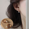 1 Pair Casual Retro Geometric Copper Plating Inlay Artificial Pearls Earrings