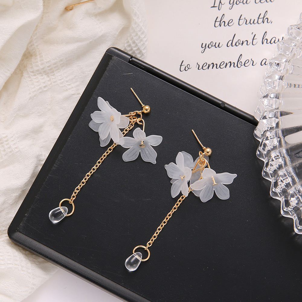 1 Pair Simple Style Flower Alloy Inlay Rhinestones Women's Earrings