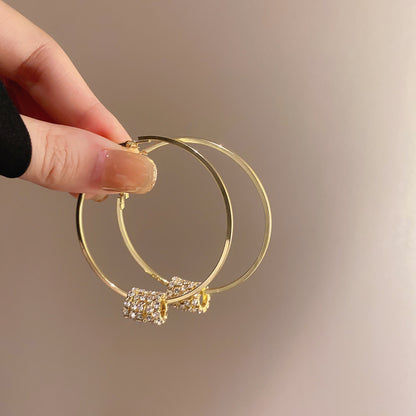 1 Pair Streetwear Geometric Plating Metal Hoop Earrings