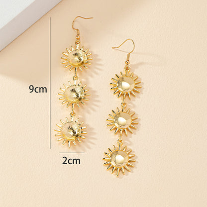 1 Pair Fashion Sun Alloy Plating Women's Drop Earrings