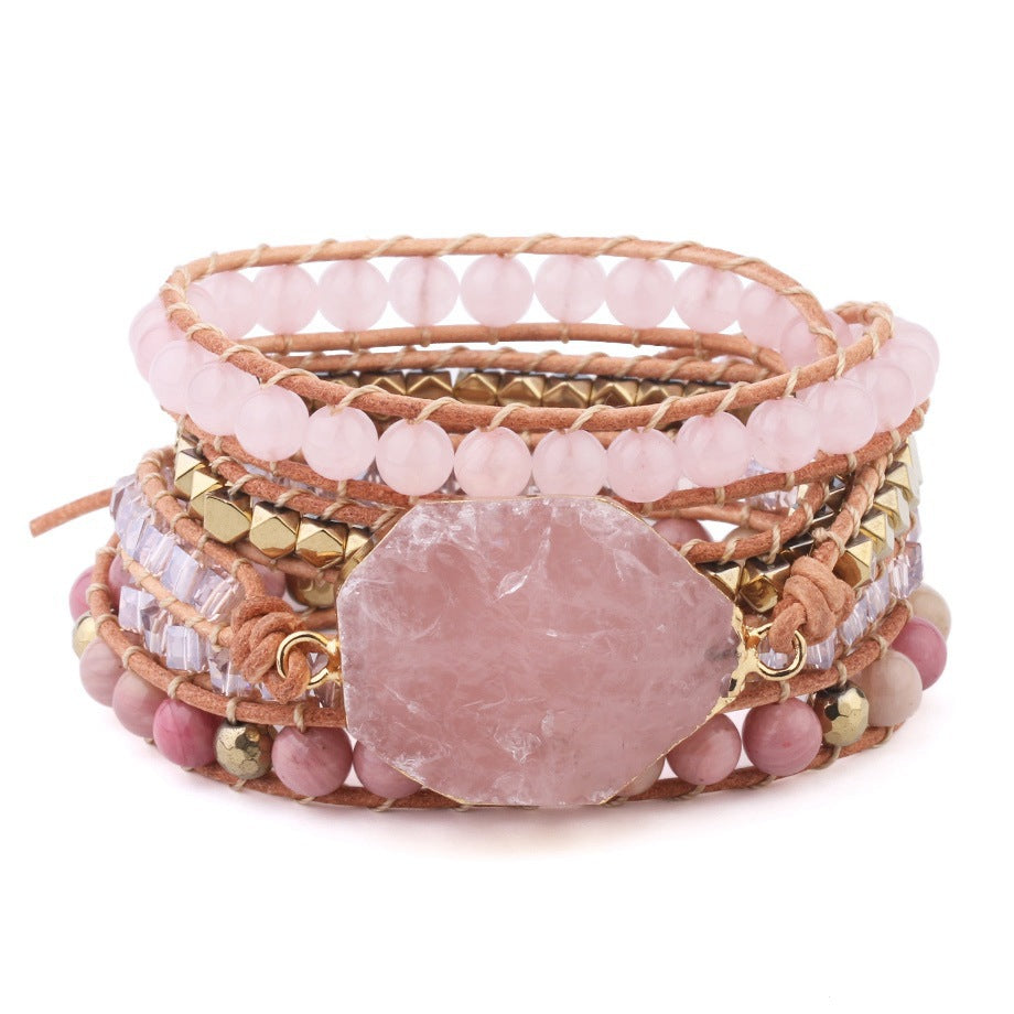 Fashion Color Block Natural Stone Plating Natural Stone Beads Bracelets