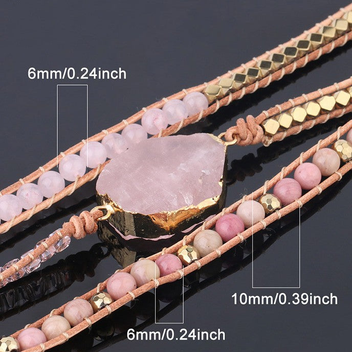 Fashion Color Block Natural Stone Plating Natural Stone Beads Bracelets