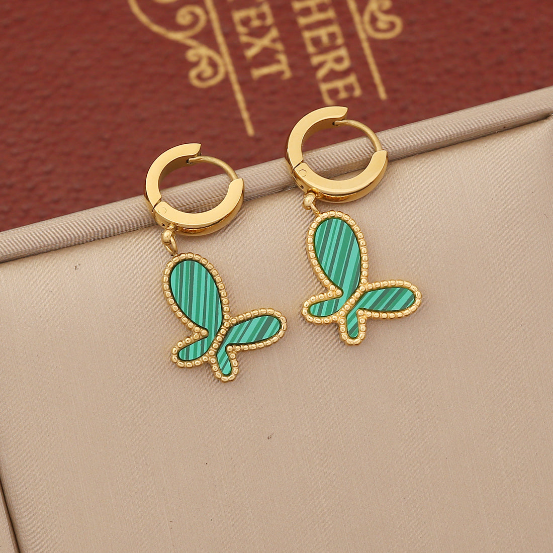 Fashion Butterfly Stainless Steel Plating Bracelets Earrings Necklace