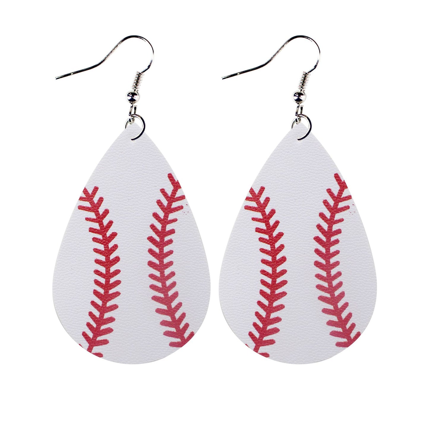 1 Pair Sports Ball Basketball Football Pu Leather Printing Women's Drop Earrings