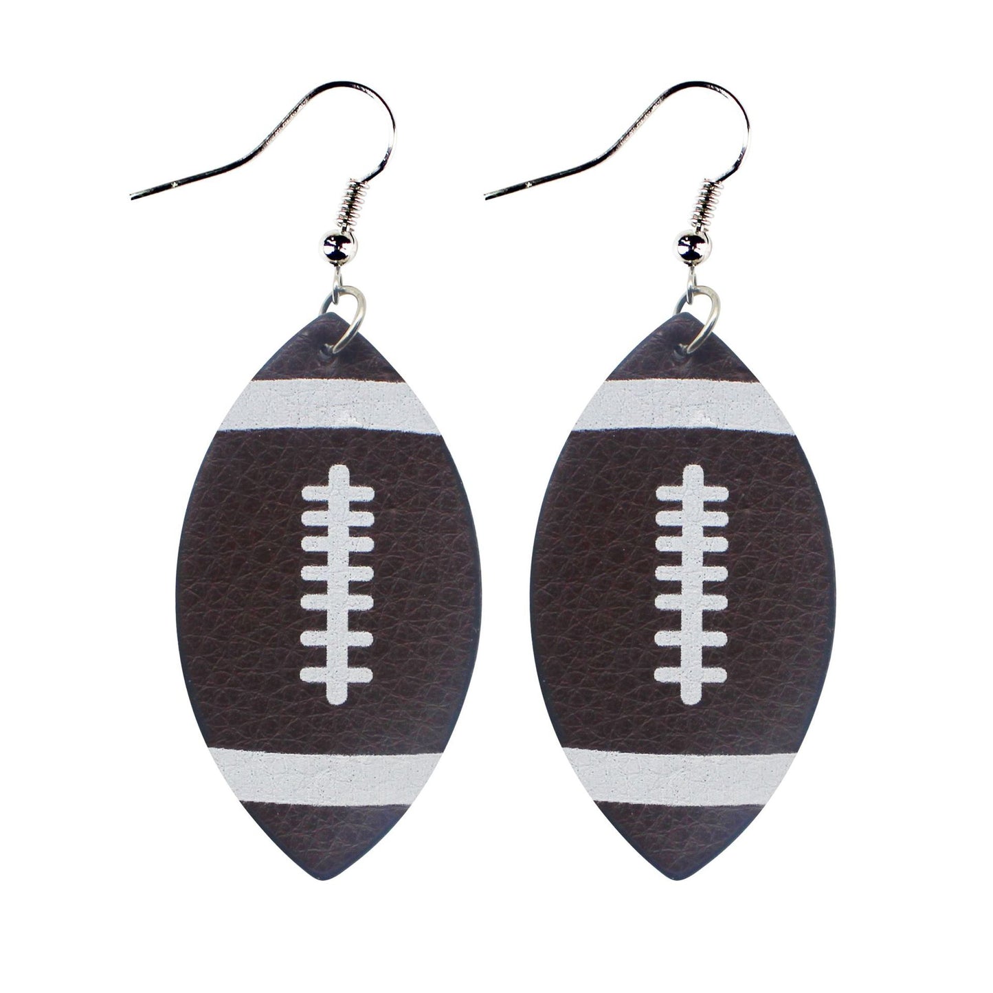 1 Pair Sports Ball Basketball Football Pu Leather Printing Women's Drop Earrings