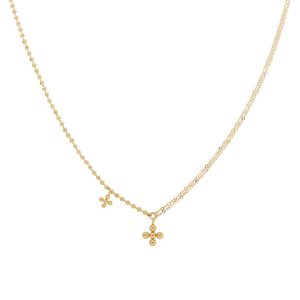 Fashion Cross Titanium Steel Plating Pendant Necklace