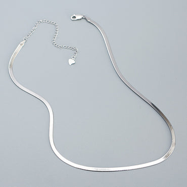 1 Piece Punk Solid Color Sterling Silver Plating Necklace