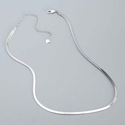 1 Piece Punk Solid Color Sterling Silver Plating Necklace