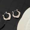 1 Pair Simple Style Round Stainless Steel Plating Hoop Earrings