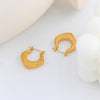 1 Pair Simple Style Round Stainless Steel Plating Hoop Earrings