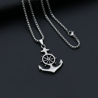 Hip-Hop Cross Star Snake Stainless Steel Alloy Plating Pendant Necklace