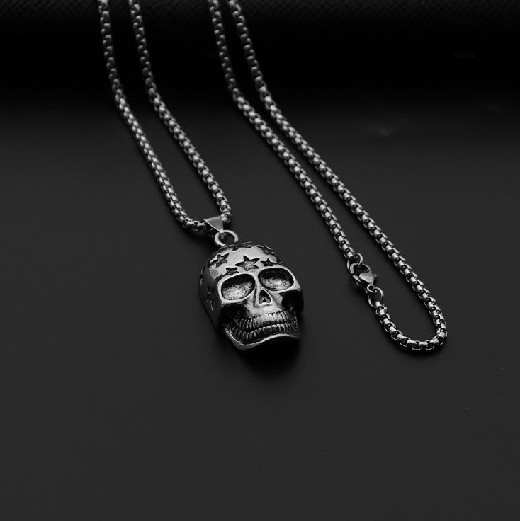 Hip-Hop Cross Star Snake Stainless Steel Alloy Plating Pendant Necklace