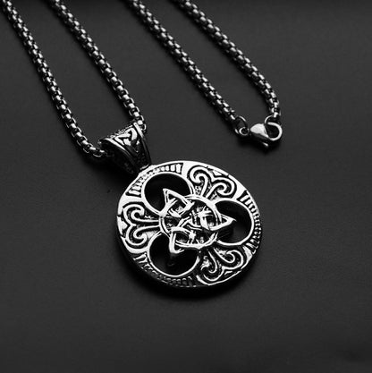 Hip-Hop Cross Star Snake Stainless Steel Alloy Plating Pendant Necklace