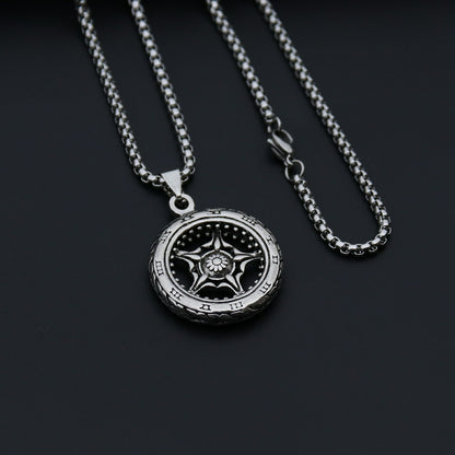 Hip-Hop Cross Star Snake Stainless Steel Alloy Plating Pendant Necklace