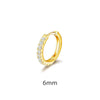 1 Piece Simple Style Geometric Inlay Copper Zircon Hoop Earrings