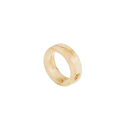 Korean Amber Simple Ring Acrylic Acetate Design Mixed Color Ring Wholesale Gooddiy