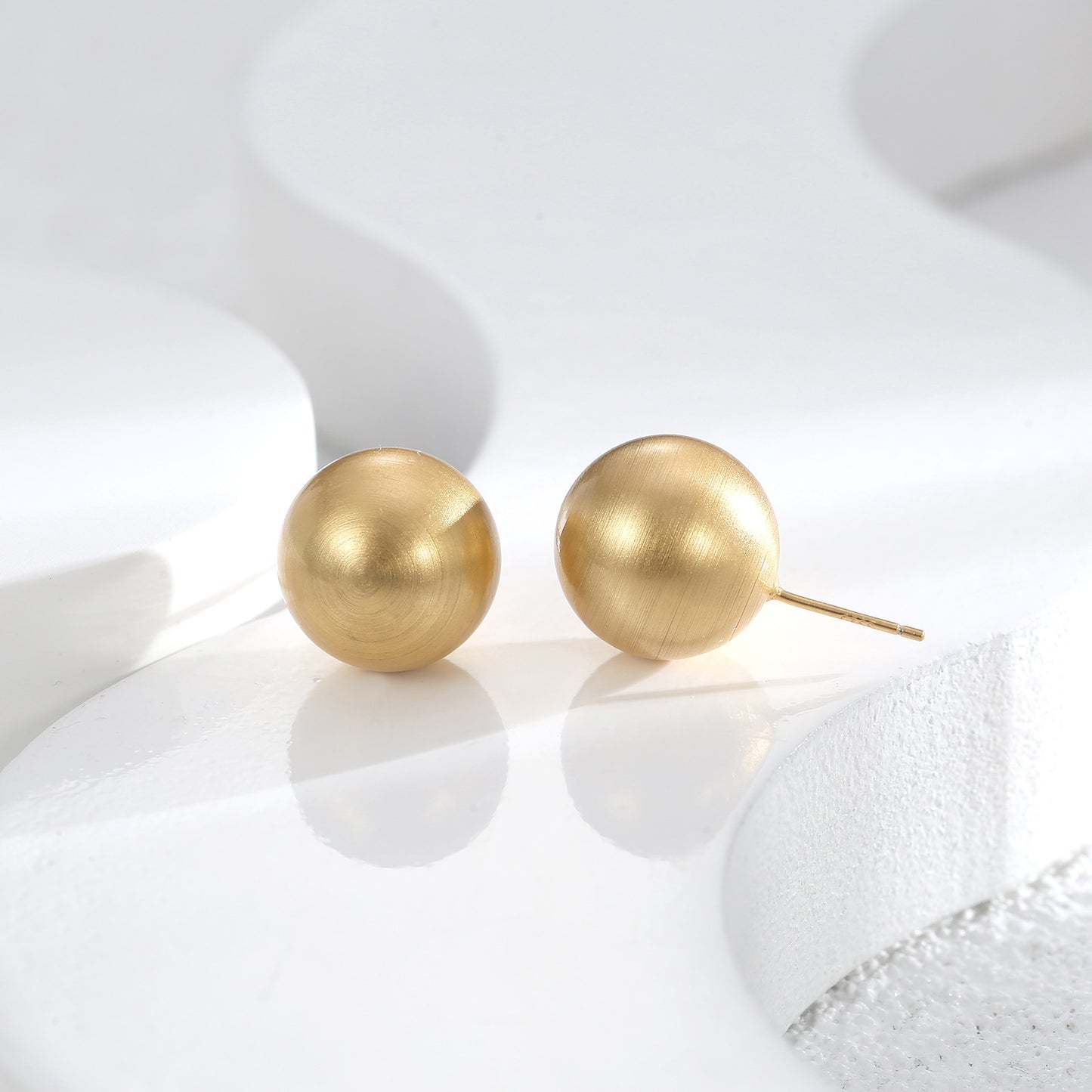 1 Pair Fashion Ball Copper Plating Ear Studs