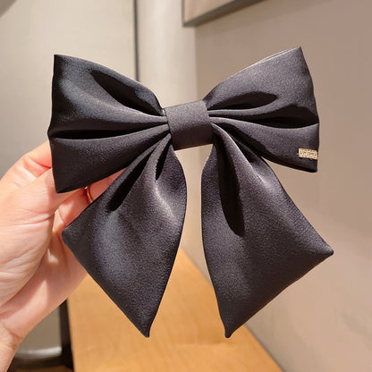 Korean New Bow Hair Accessories Solid Color Bows Hairpins Wholesale