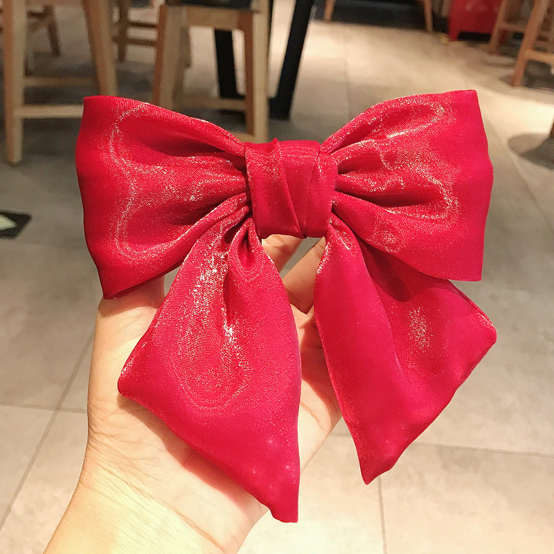 Korean New Bow Hair Accessories Solid Color Bows Hairpins Wholesale