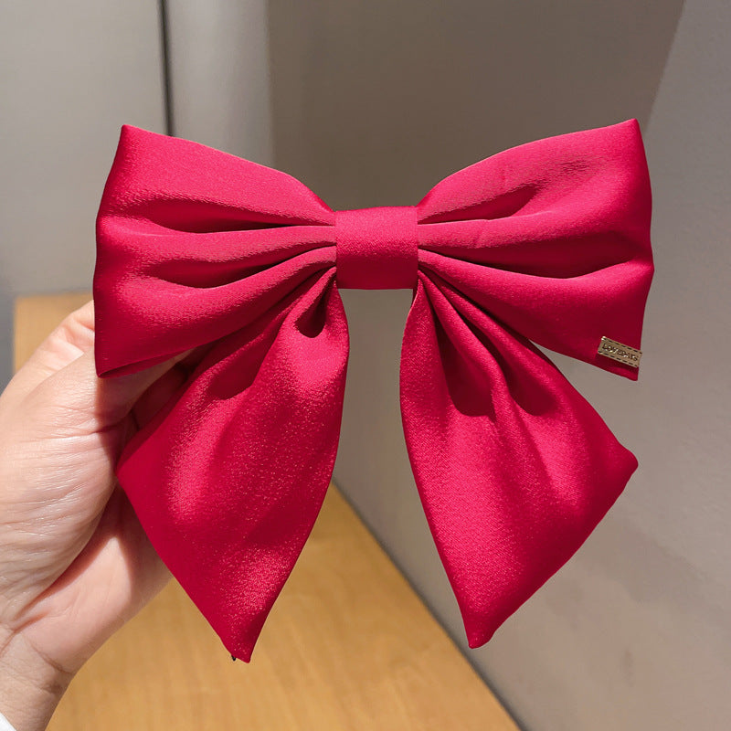 Korean New Bow Hair Accessories Solid Color Bows Hairpins Wholesale