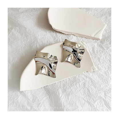 1 Pair Simple Style Solid Color Metal Plating Women's Earrings