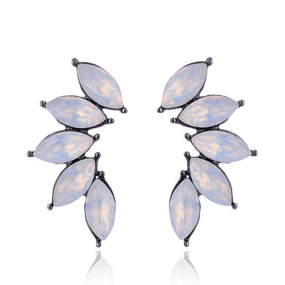 1 Pair Glam Geometric Alloy Inlay Artificial Crystal Women's Drop Earrings