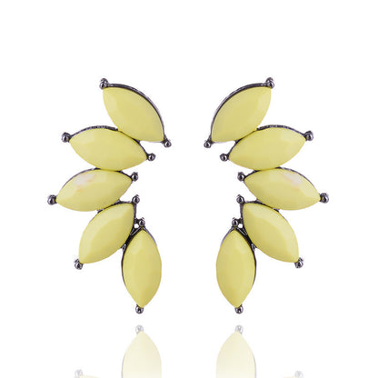 1 Pair Glam Geometric Alloy Inlay Artificial Crystal Women's Drop Earrings