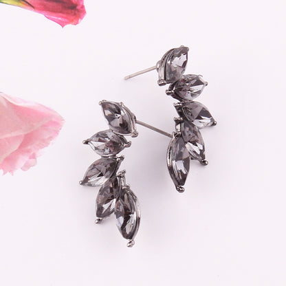 1 Pair Glam Geometric Alloy Inlay Artificial Crystal Women's Drop Earrings