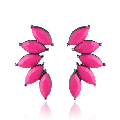 1 Pair Glam Geometric Alloy Inlay Artificial Crystal Women's Drop Earrings