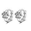 1 Pair Cute Simple Style Paw Print Copper Zircon Earrings